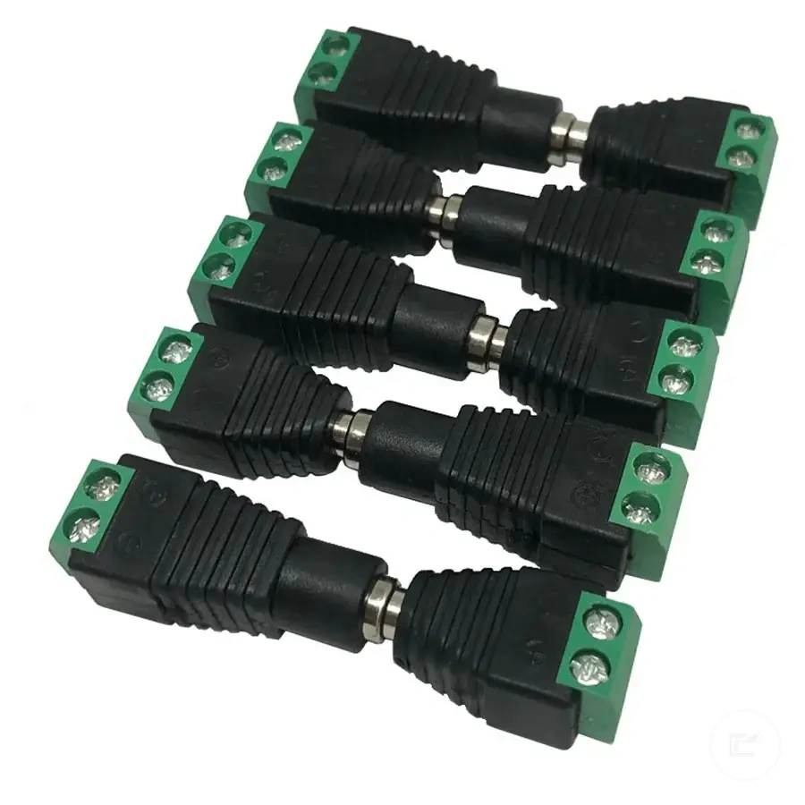 طقم موصلات طاقة DC أنثى وذكر لتوصيلات طاقة شرائط LED