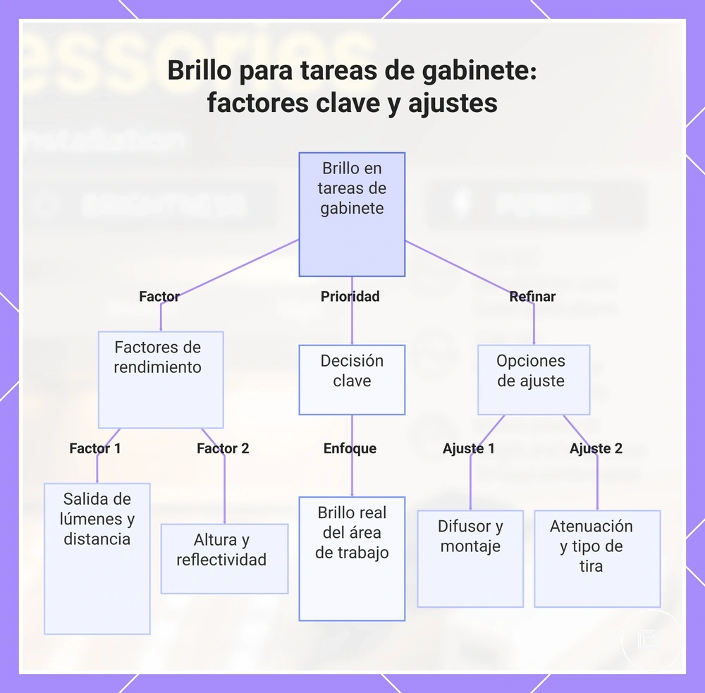 Brillo para tareas de armario: factores clave y ajustes