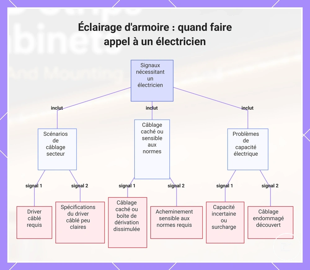 Éclairage sous placard : quand faire appel à un électricien