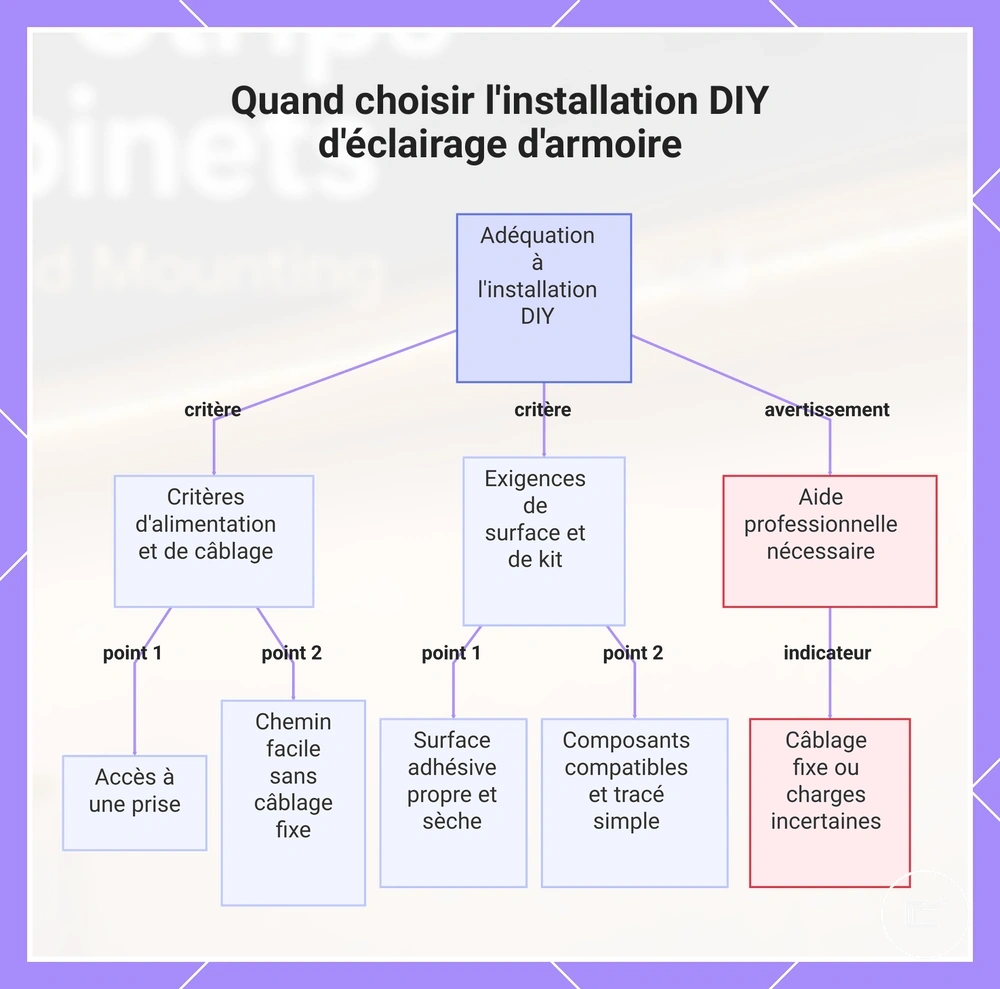 Quand choisir une installation en bricolage pour un éclairage sous placard