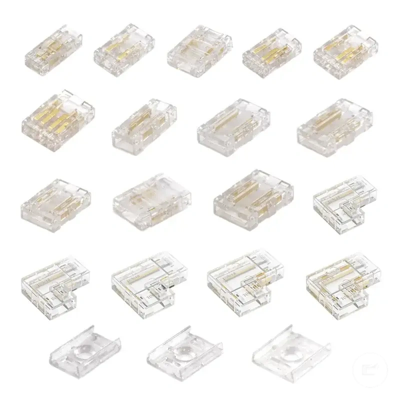 Conector sem solda para fita LED COB de 5 mm, 8 mm e 10 mm